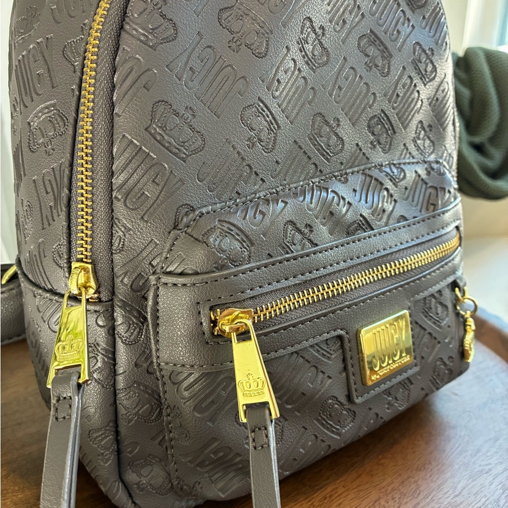 Juicy Couture Charcoal Backpack with Gold‎ Details